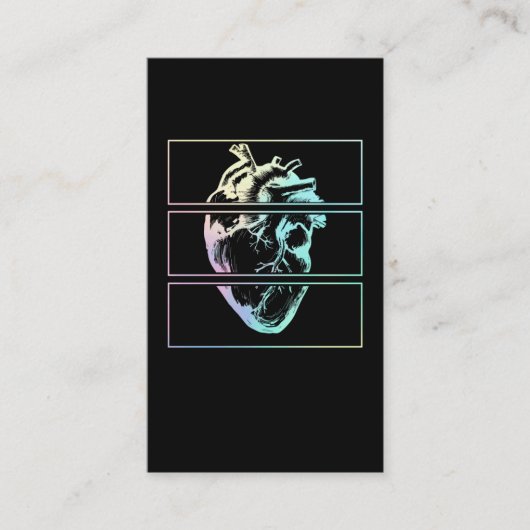 Creepy Heart Human Anatomy Hexe Emo Pastel Goth Visitenkarte (Vorderseite)
