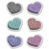 Creepy Hearts Candy Aufkleber (Vorderseite)