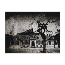 Creepy-Herrenhaus - Postkarte