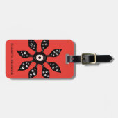 Creepy-Hexe-Augenmonster auf Rot Gepäckanhänger (Vorderseite horizontal)