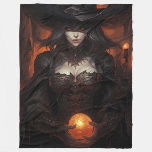 Creepy Hexe Halloween Fleecedecke