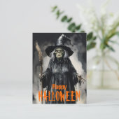 Creepy Hexe Postkarte (Stehend Vorderseite)
