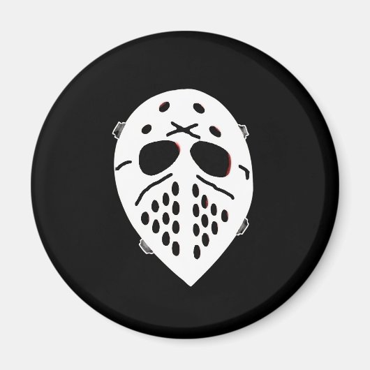 Creepy Hockey Mask Products Magnet (Vorne)