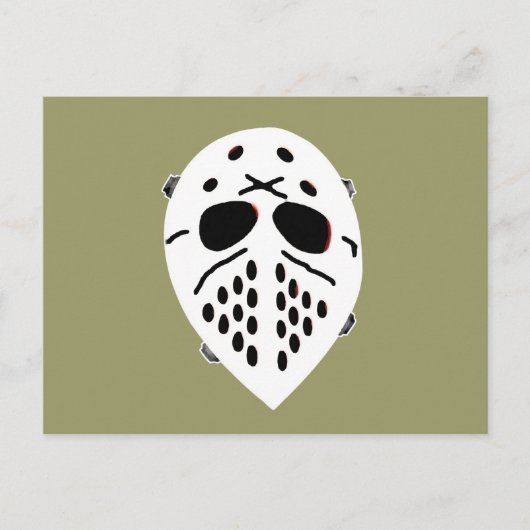 Creepy Hockey Mask Products Postkarte (Vorderseite)