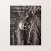 Creepy Horror Skeleton Sepia Tones Puzzle (Vertikal)