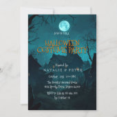 Creepy House in Woods Kids Halloween-Party Einladung (Vorderseite)