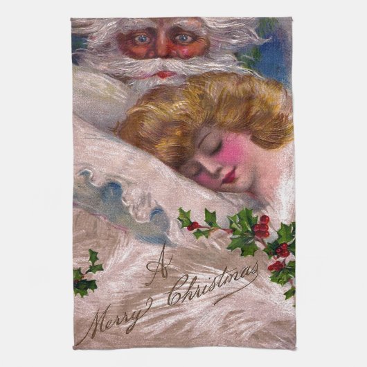 Creepy hübsches Frauen-Weihnachten Weihnachtsmanns Küchentuch (Vertikal)