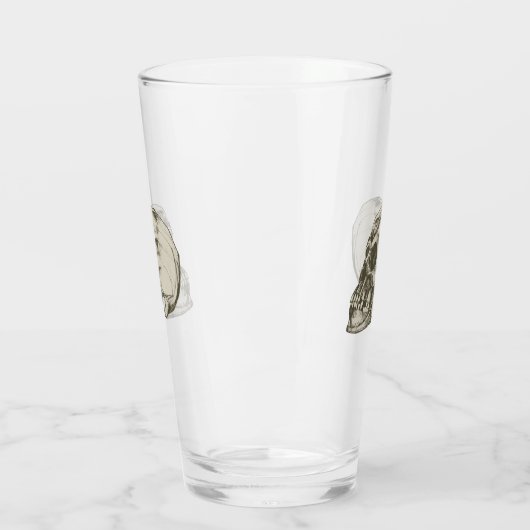 Creepy Human Skull Glas (Links)