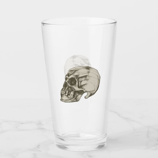 Creepy Human Skull Glas (Vorderseite)