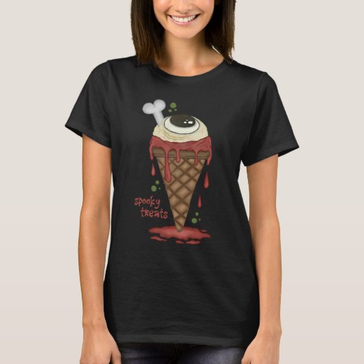 Creepy Ice Cream Halloween T-Shirt (Vorderseite)