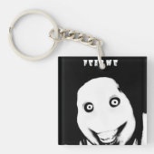 Creepy Internet Horror Glitch Face Schlüsselanhäng Schlüsselanhänger (Vorderseite)