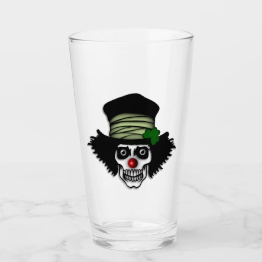 Creepy Irish Skeleton Clown Glas (Vorderseite)