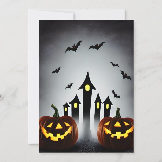 Creepy Jack o' Lantern Halloween Bash Party Einladung (Vorderseite)