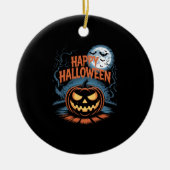 Creepy Jack O� Lantern Halloween Keramik Ornament (Vorne)