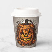 Creepy Jack-O-Lantern Halloween Pappbecher (Rückseite)