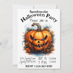 Creepy-Jack-O-Lantern-Halloween-Party Einladung