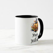 Creepy Jack-O' Lantern Herbstlaubs Frohe Halloween Tasse (VorderseiteRechts)