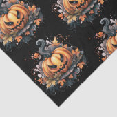 Creepy Jack-O' Lantern Pattern Halloween Seidenpapier (Detail)