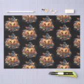 Creepy Jack-O' Lantern Pattern Halloween Seidenpapier (Handwerk)