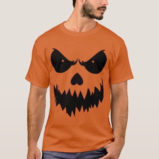 Creepy Jack-O-Lantern Spooky Halloween T-Shirt (Vorderseite)