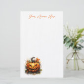 Creepy Jack-O-Lantern Stationery Briefpapier (Stehend Vorderseite)