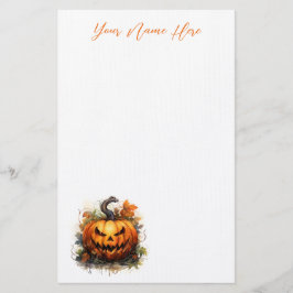 Creepy Jack-O-Lantern Stationery Briefpapier