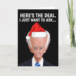 CREEPY JOE BIDEN SNIFF CHRISTMAS GREETCARD FEIERTAGSKARTE