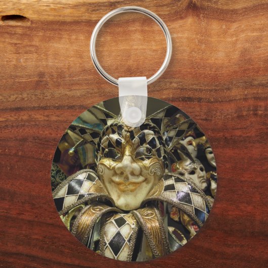 Creepy-Karneval-Maske Schlüsselanhänger (Vorderseite)