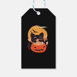 Creepy Kawaii Cat Eating Worms Ramen Noodles Hallo Geschenkanhänger