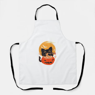 Creepy Kawaii Cat Eating Worms Ramen Noodles Hallo Schürze