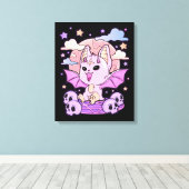 Creepy Kawaii Chibi Horror Niedlich Creepy Pastel  Leinwanddruck (Insitu (Holzboden))