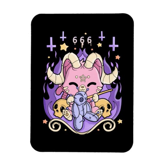 Creepy Kawaii Chibi Horror Niedlich Creepy Pastel Magnet (Vertikal)