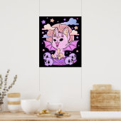 Creepy Kawaii Chibi Horror Niedlich Creepy Pastel  Poster (Küche)