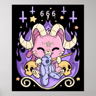 Creepy Kawaii Chibi Horror Niedlich Creepy Pastel Poster