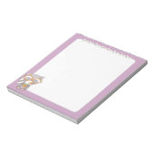 Creepy Kawaii Raccoon and Skulls Notepad Notizblock (Rotiert)