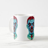 Creepy Killer Zombie Clown Horror Art Kaffeetasse (Vorderseite Links)