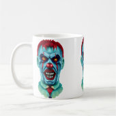 Creepy Killer Zombie Clown Horror Art Kaffeetasse (Links)