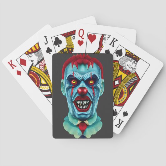 Creepy Killer Zombie Clown Horror Art Spielkarten (Rückseite)