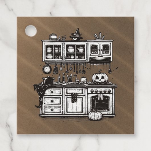 Creepy Kitchen Brautparty Geschenkanhänger (Vorderseite)