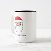 Creepy komischer Santa Zweifarbige Tasse (Vorderseite Links)