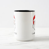 Creepy komischer Santa Zweifarbige Tasse (Mittel)