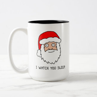Creepy komischer Santa Zweifarbige Tasse