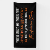 Creepy Kooky Halloween Spuk Haus Schwarz Banner (Vertikal)