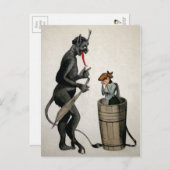 Creepy Krampus Postkarte (Vorne/Hinten)