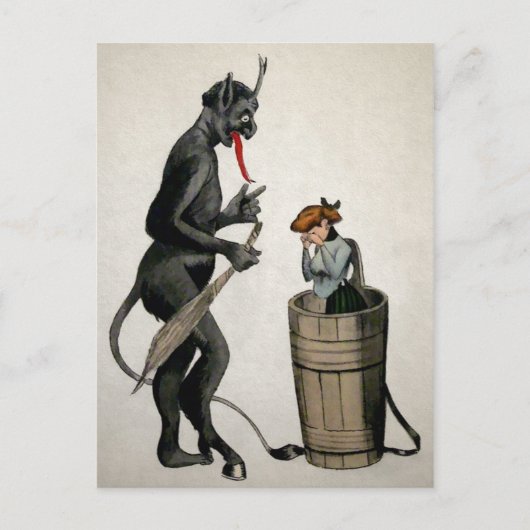 Creepy Krampus Postkarte (Vorderseite)