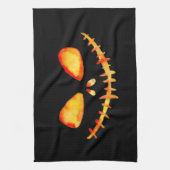 Creepy Lächeln Jack O' Lantern Face Geschirrtuch (Vertikal)