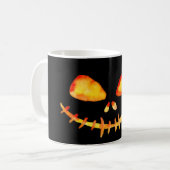 Creepy Lächeln Jack O' Lantern Face Kaffeetasse (Vorderseite Links)