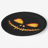 Creepy Lächeln Jack O' Lantern Face Pappteller (Schrägansicht)