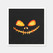 Creepy Lächeln Jack O' Lantern Face Serviette (Vorderseite)