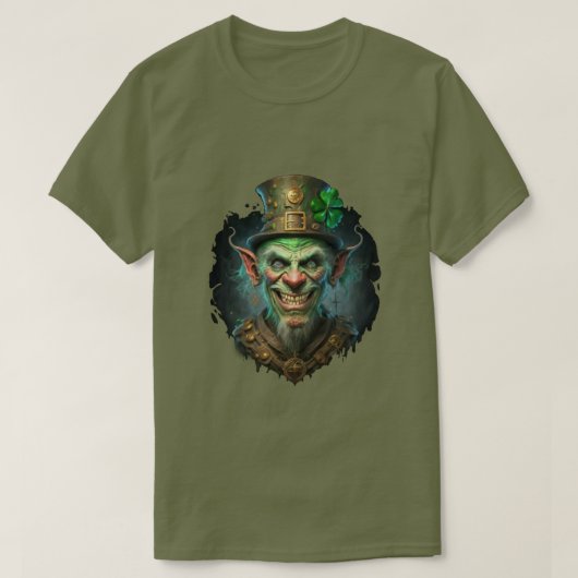 Creepy Leprechaun T-Shirt (Design vorne)